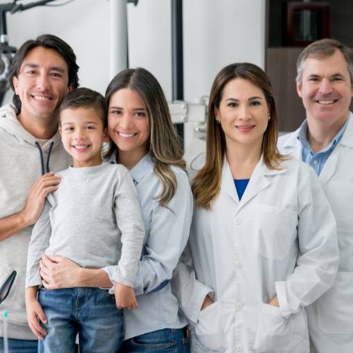 Family of 3 with 2 dentist
